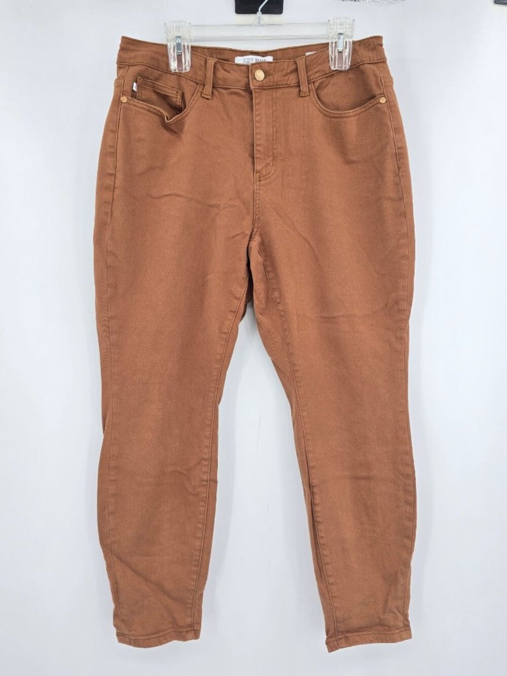 Judy Blue Slim Fit Brown Ankle Jeans Size 14W Cotton Blend